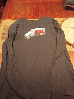 Nike Black Long-Sleeve Crew with Truck Graphic